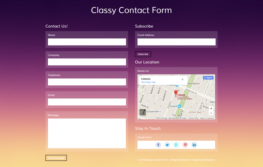 Classy Contact Form a Flat Responsive Widget Template Classy Contact Form a Flat Responsive Widget Template