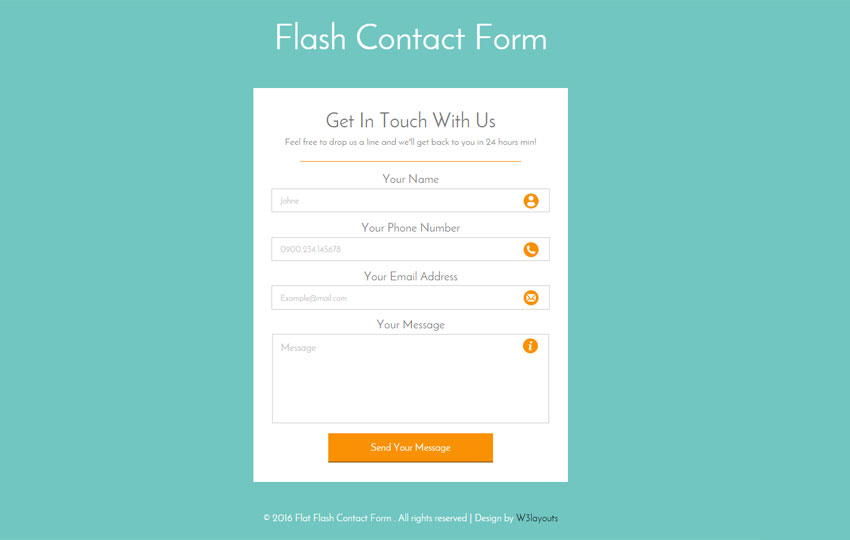Flash Contact Form Responsive Widget Template w3layouts.com Flash Contact Form Responsive Widget Template w3layouts.com