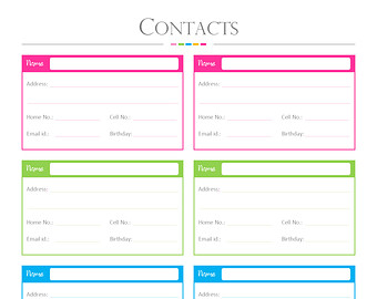 Contact List Template 4 Free Word, PDF Documents Download | Free Contact List Template 4 Free Word, PDF Documents Download | Free