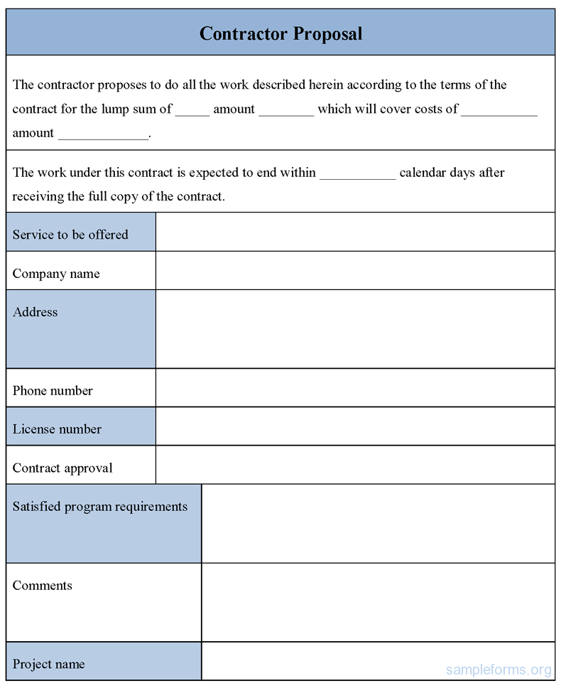 free contractor proposal forms templates free contractor proposal free contractor proposal forms templates free contractor proposal