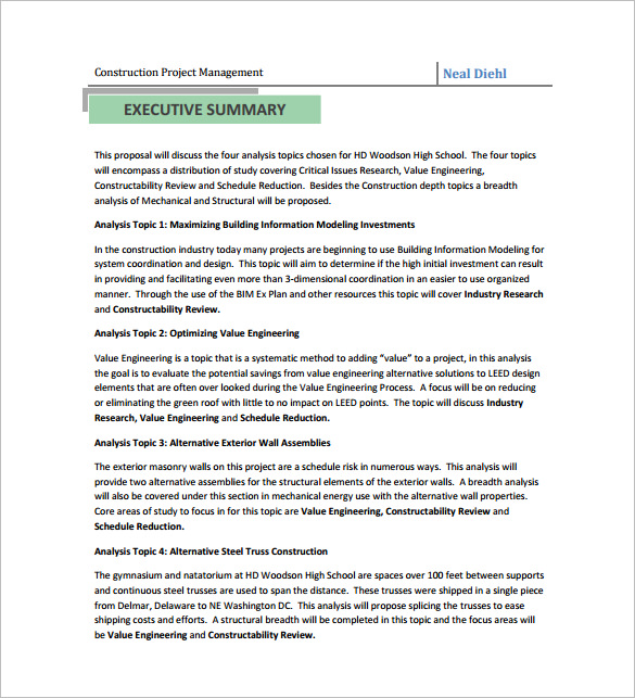 Construction Proposal Templates 19+ Free Word, Excel, PDF Format Construction Proposal Templates 19+ Free Word, Excel, PDF Format