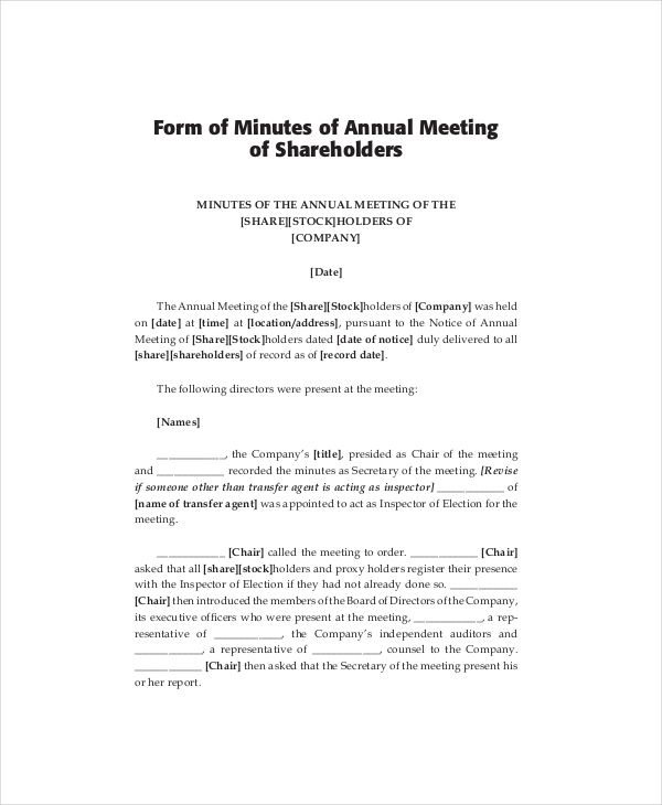 Corporate Minutes Template – 10+ Free Word, PDF Documents Download Corporate Minutes Template – 10+ Free Word, PDF Documents Download