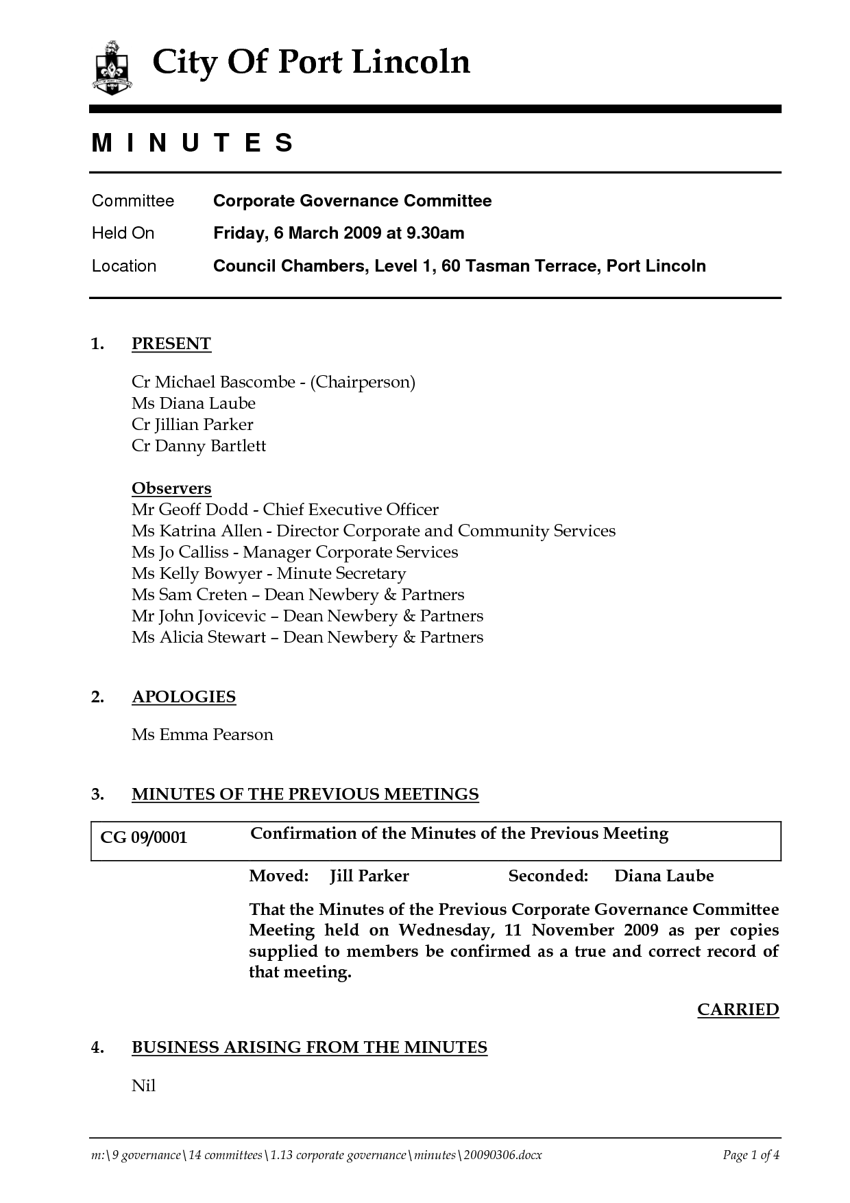 template corporate minutes April.onthemarch.co template corporate minutes April.onthemarch.co