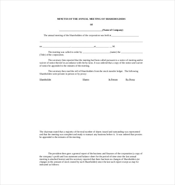 corporate minutes template word April.onthemarch.co corporate minutes template word April.onthemarch.co