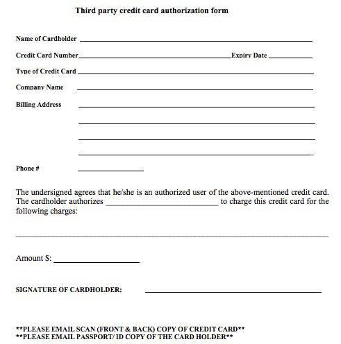 Authorization For Credit Card Use Free Authorization Forms Authorization For Credit Card Use Free Authorization Forms
