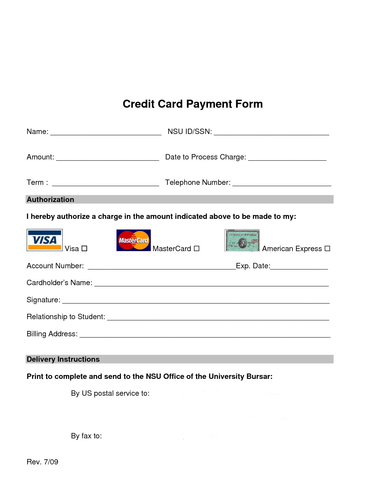 Credit Card Authorization Form | Card Not Present, CenPOS, credit Credit Card Authorization Form | Card Not Present, CenPOS, credit