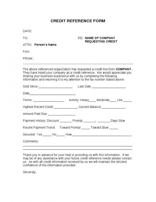 Credit Reference Form 2 Free Templates in PDF, Word, Excel Download Credit Reference Form 2 Free Templates in PDF, Word, Excel Download