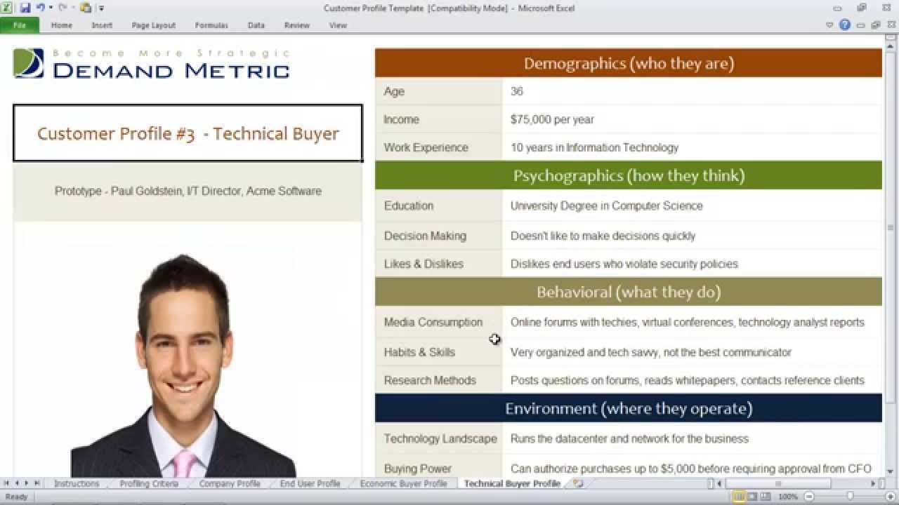 Customer Profile Template New YouTube Customer Profile Template New YouTube