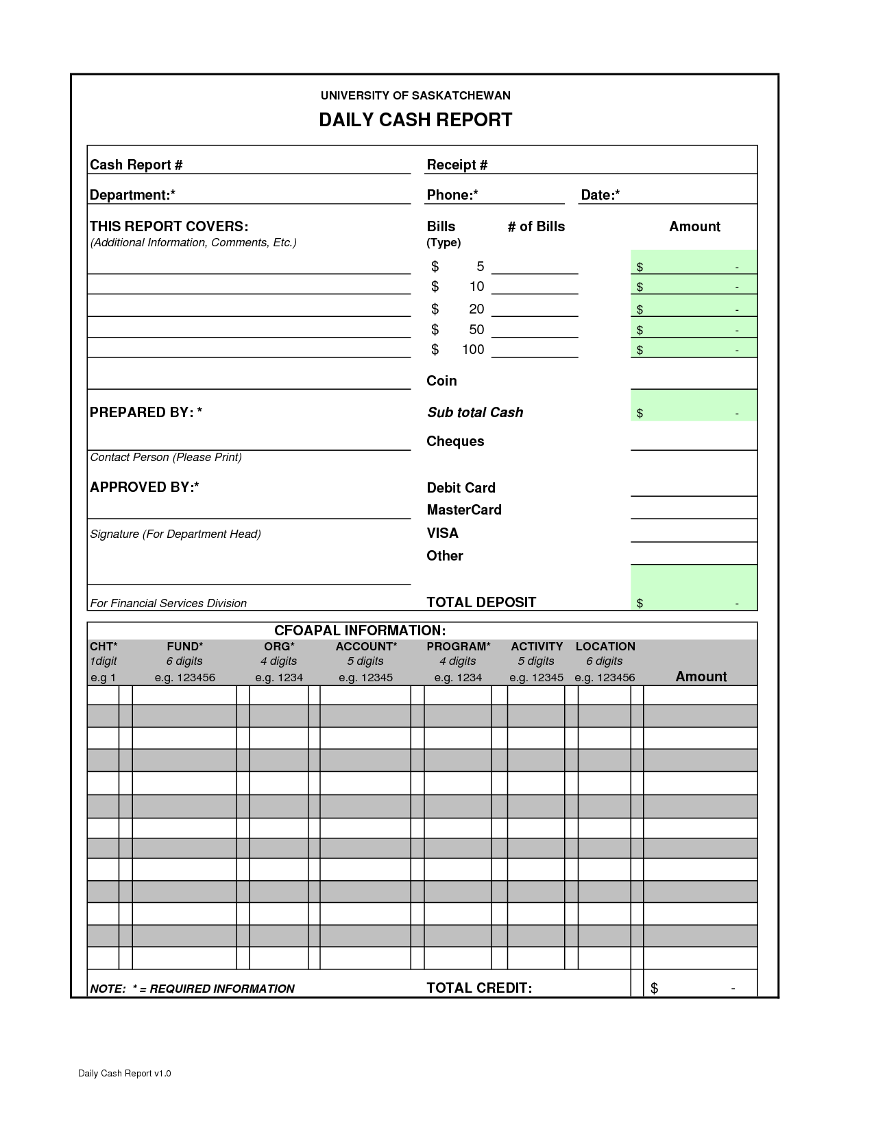 Best Solutions for Cash Register Balance Sheet Template With Best Solutions for Cash Register Balance Sheet Template With