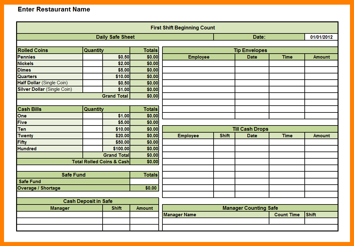 Daily Cash Sheet Template Excel Daily Log Templates Daily Cash Sheet Template Excel Daily Log Templates