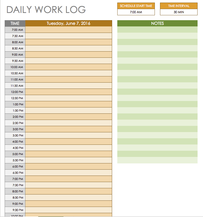 Free Daily Schedule Templates for Excel Smartsheet Free Daily Schedule Templates for Excel Smartsheet