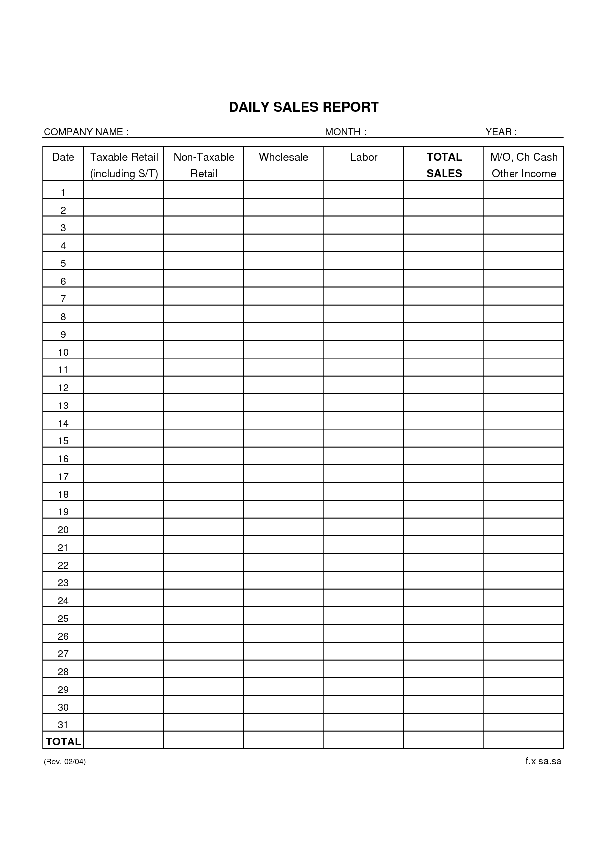 daily sales template Gecce.tackletarts.co daily sales template Gecce.tackletarts.co