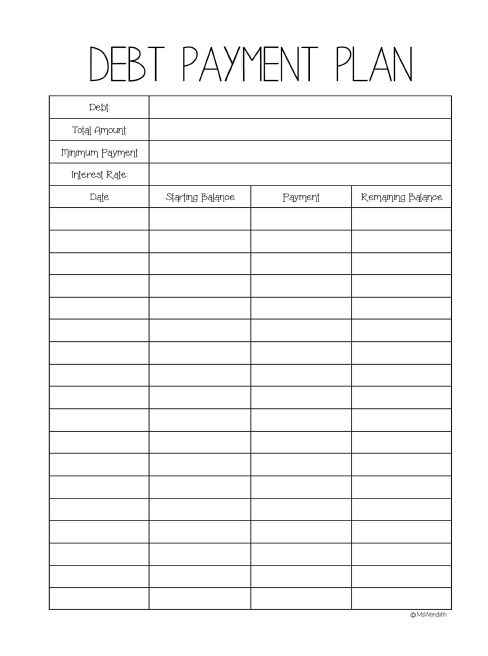 A Simple Tool for Creating a Killer Debt Repayment Plan Mom and A Simple Tool for Creating a Killer Debt Repayment Plan Mom and