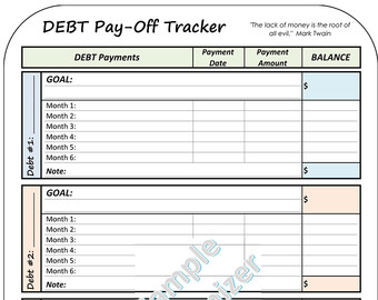 Debt management summary printable chevron editable money Debt management summary printable chevron editable money
