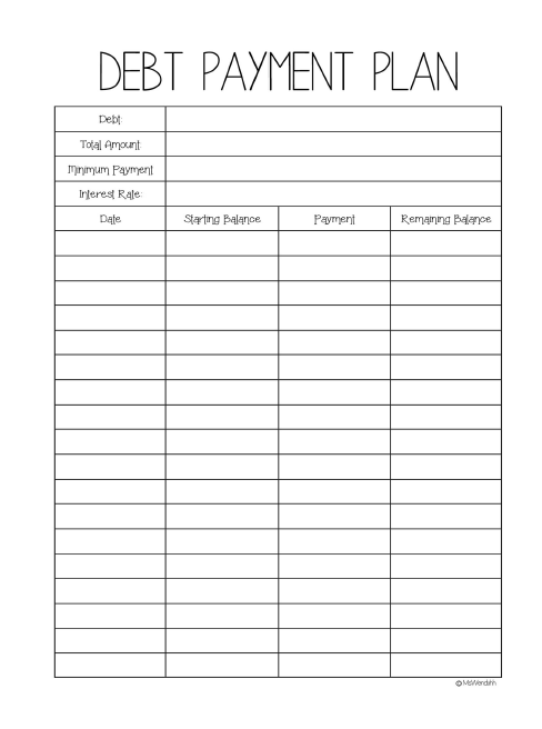 debt payment plan template Gecce.tackletarts.co debt payment plan template Gecce.tackletarts.co