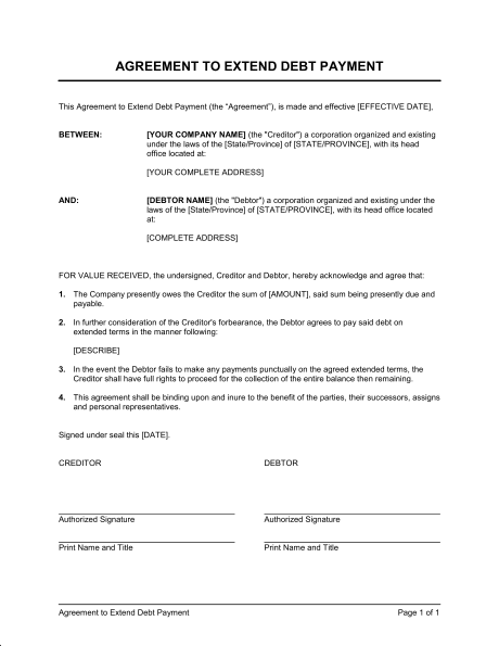 debt payment plan agreement template payment terms agreement debt payment plan agreement template payment terms agreement