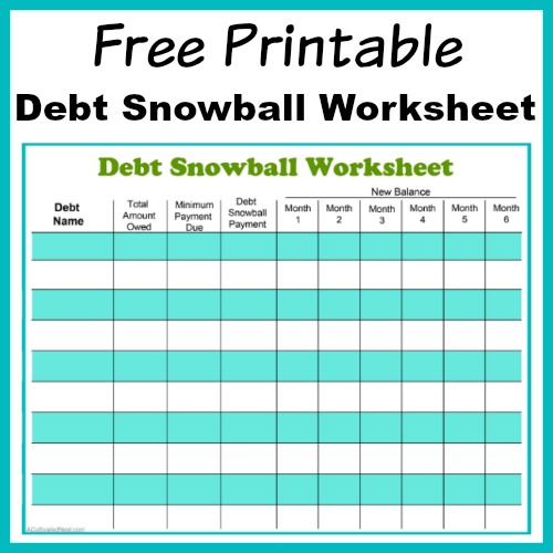 Free Printable Debt Snowball Worksheet Pay Down Your Debt! Free Printable Debt Snowball Worksheet Pay Down Your Debt!