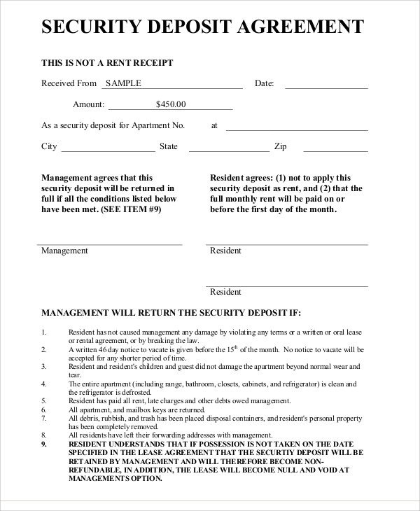 Deposit Agreement Templates 17+ Free Sample, Example Format Deposit Agreement Templates 17+ Free Sample, Example Format