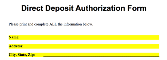 Free Direct Deposit Authorization Forms PDF | Word | eForms Free Direct Deposit Authorization Forms PDF | Word | eForms