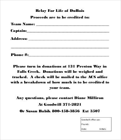 Downloadable Charity Auction Donation Form Template Downloadable Charity Auction Donation Form Template