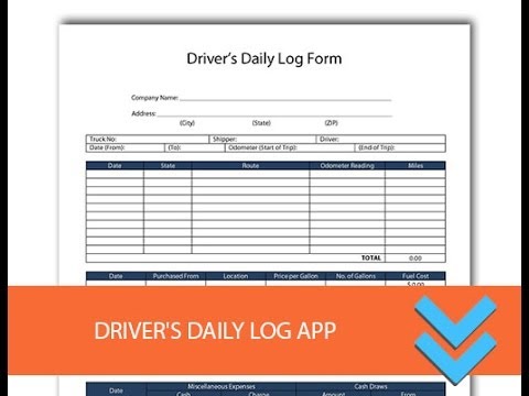 Drivers Daily Log Template Drivers Daily Log Template