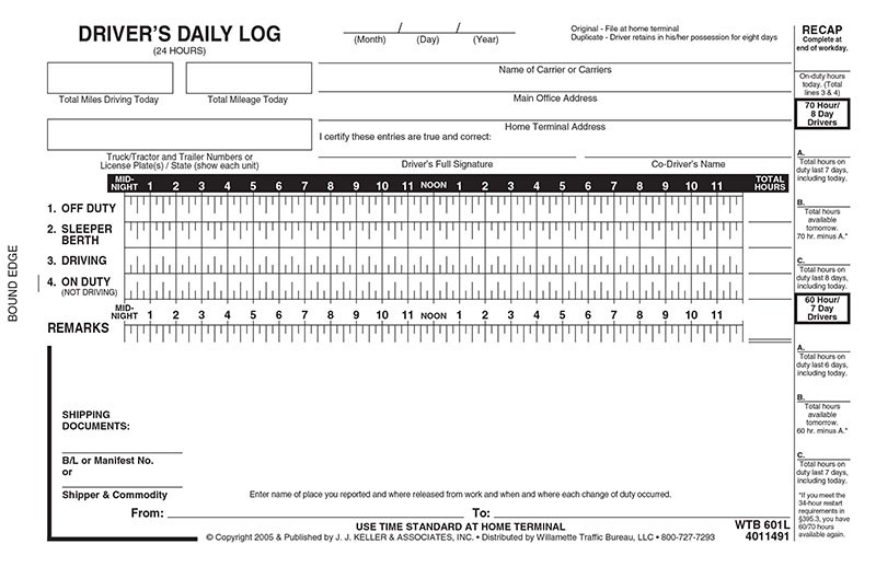 Drivers Daily Log Books: 2 Ply with carbon : Compliance Safety Drivers Daily Log Books: 2 Ply with carbon : Compliance Safety