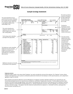 free employee earnings statement template Forms Fillable free employee earnings statement template Forms Fillable