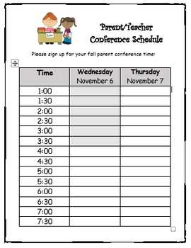 Conference Sign Up Sheet Editable! by Cristin Elmi | TpT Conference Sign Up Sheet Editable! by Cristin Elmi | TpT