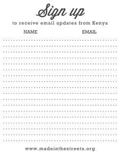 Free printable email signup sheet to help you grow your email list Free printable email signup sheet to help you grow your email list