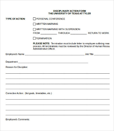 employee disciplinary form template employee discipline form employee disciplinary form template employee discipline form