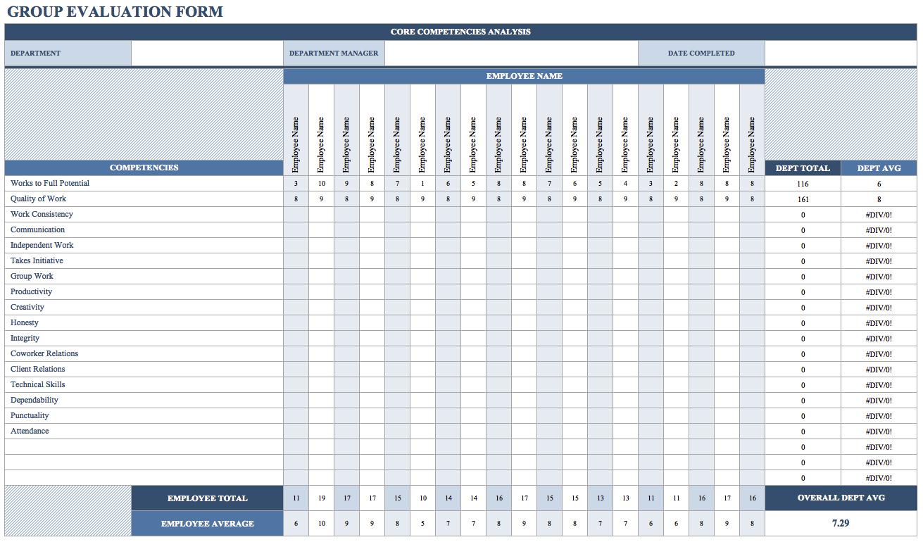 Free Employee Performance Review Templates Smartsheet Free Employee Performance Review Templates Smartsheet