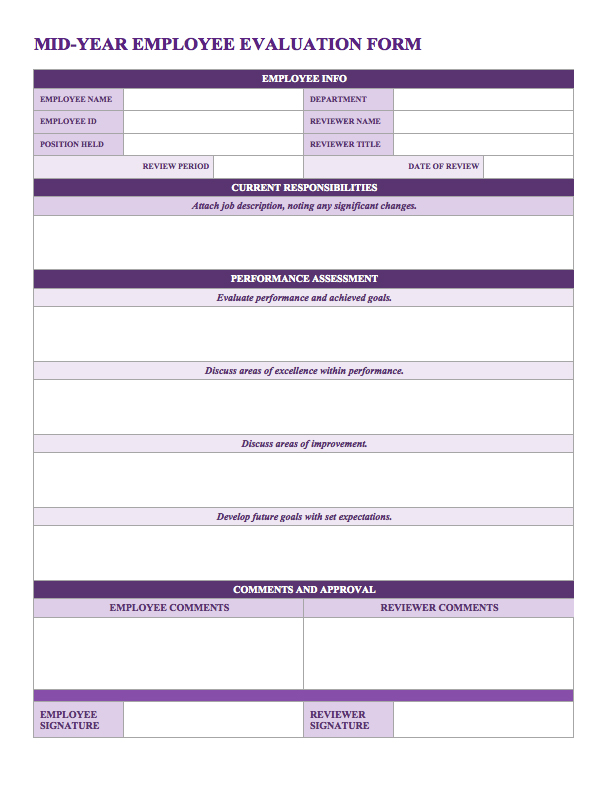 Free Employee Performance Review Templates Smartsheet Free Employee Performance Review Templates Smartsheet