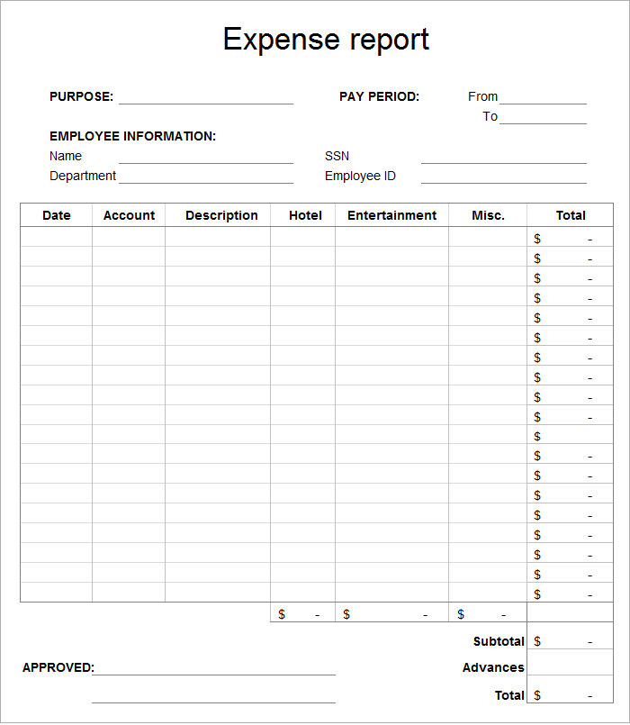 employee expense report template Boat.jeremyeaton.co employee expense report template Boat.jeremyeaton.co