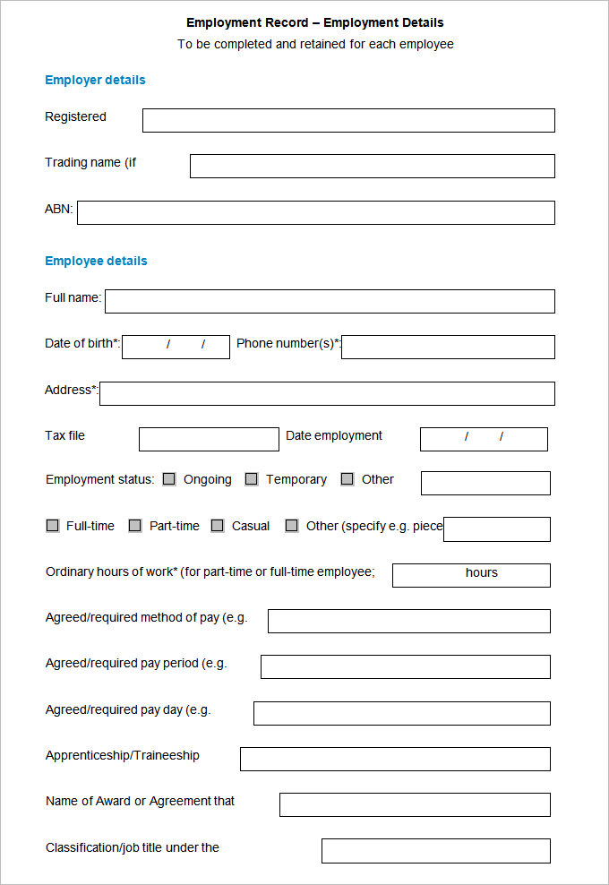 new employee template form employment forms template new employee template form employment forms template