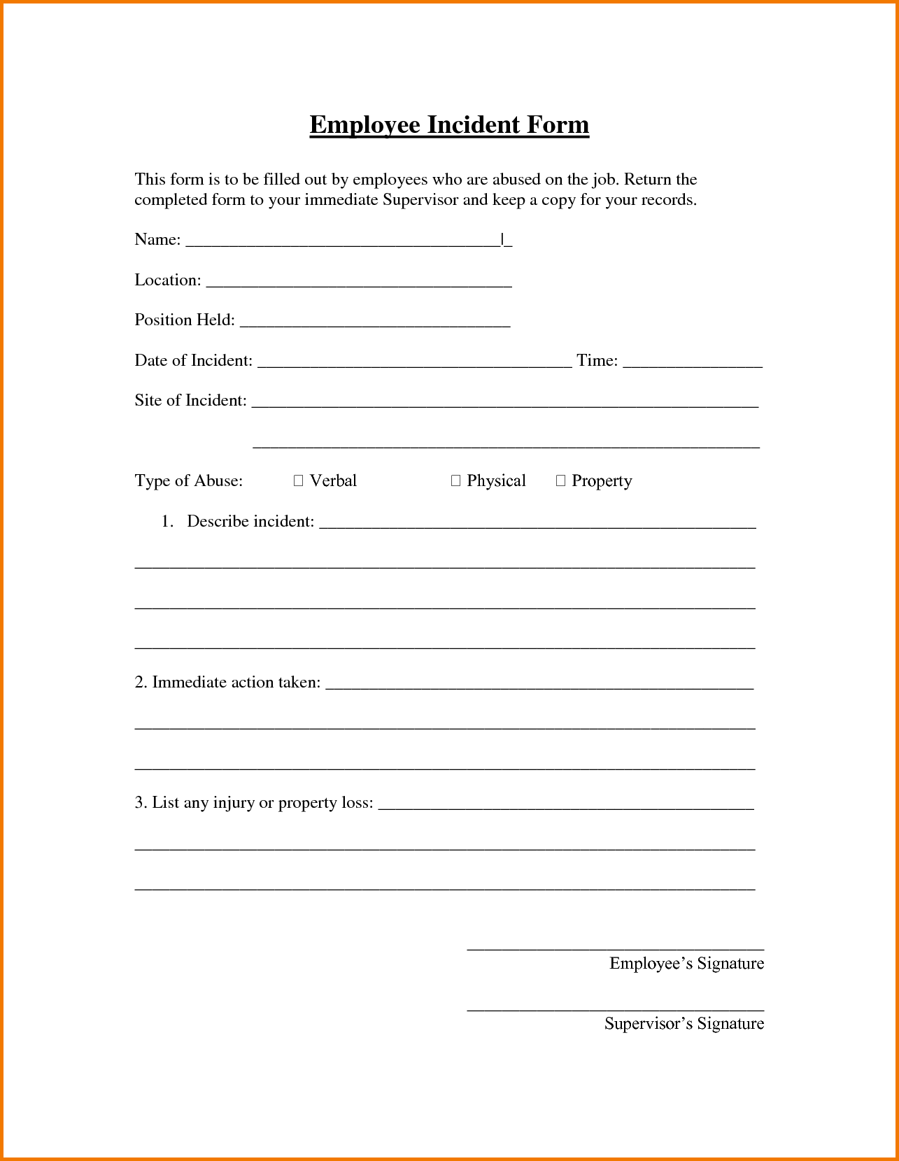 generic employee incident report form Boat.jeremyeaton.co generic employee incident report form Boat.jeremyeaton.co