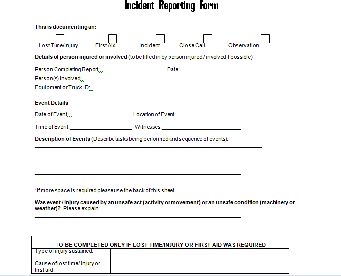 Get Employee Incident Report Form Doc Project Management Excel Get Employee Incident Report Form Doc Project Management Excel