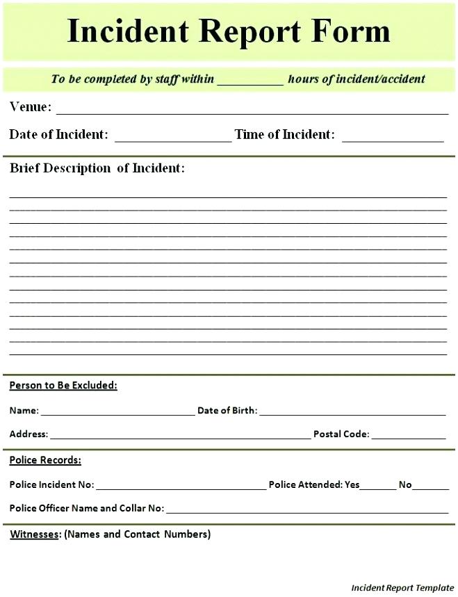 Incident Report Form Template Doc Frsc.us Incident Report Form Template Doc Frsc.us
