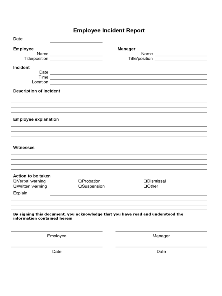 employee incident report sample Gecce.tackletarts.co employee incident report sample Gecce.tackletarts.co