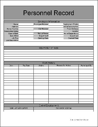 personnel record form template personnel file template free personnel record form template personnel file template free