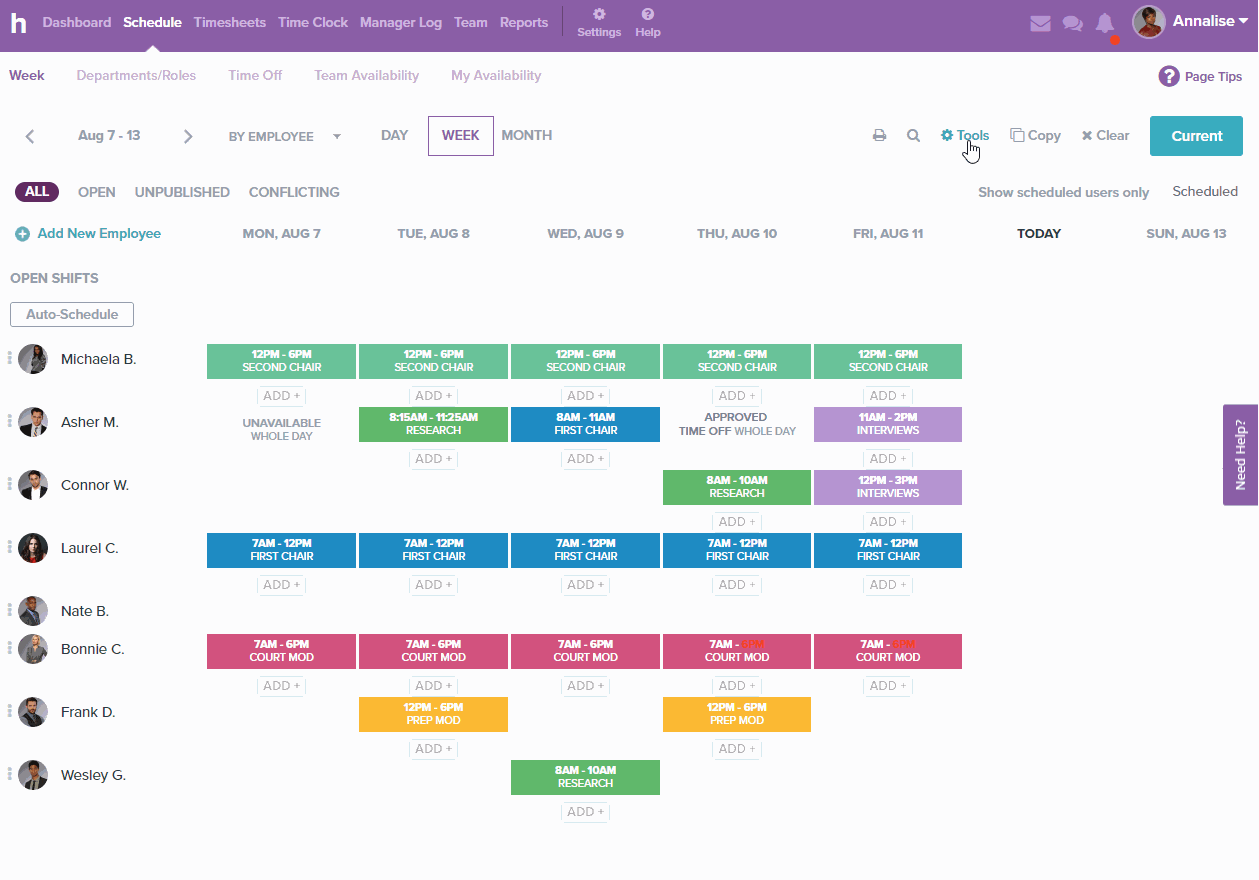 Employee Schedule Template | Shift Scheduler Employee Schedule Template | Shift Scheduler