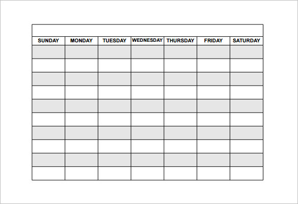 Free Work Schedule Templates for Word and Excel Free Work Schedule Templates for Word and Excel