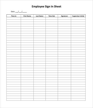 Employee Sign in Sheet Template | eForms – Free Fillable Forms Employee Sign in Sheet Template | eForms – Free Fillable Forms