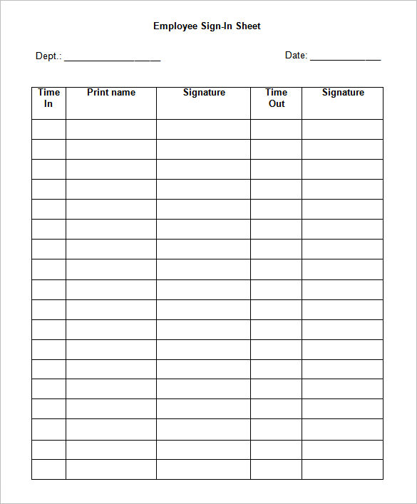 employee sign in sheet template Tier.brianhenry.co employee sign in sheet template Tier.brianhenry.co