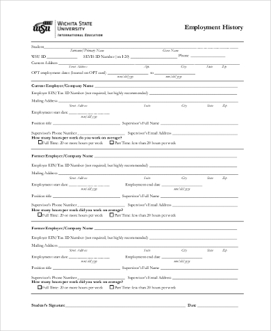 employment history template Kleo.beachfix.co employment history template Kleo.beachfix.co