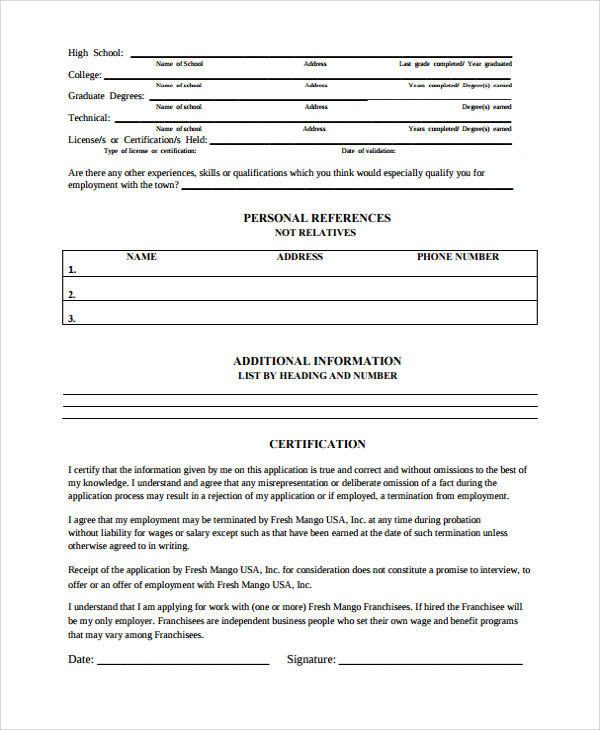 Employment History Form Template at wordtemplatesbundle. Employment History Form Template at wordtemplatesbundle.
