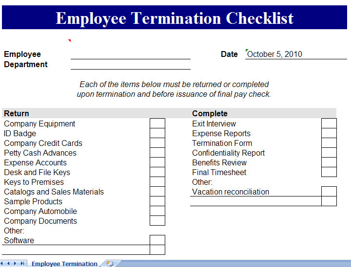 Termination Checklist Templates – 16+ Free Word, Excel, PDF Termination Checklist Templates – 16+ Free Word, Excel, PDF