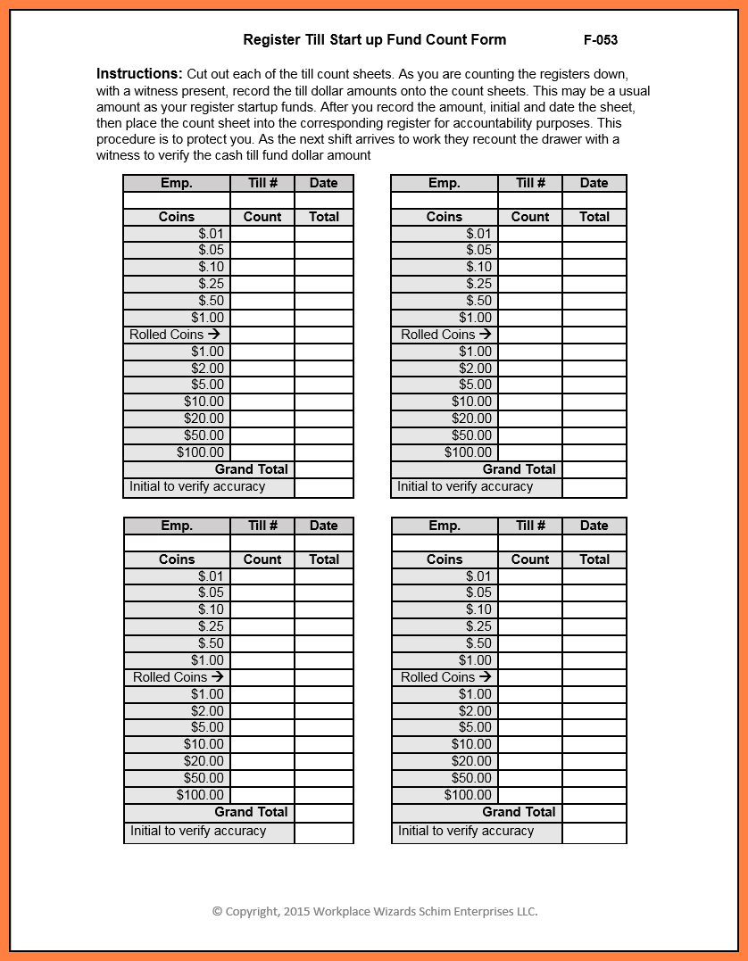 9+ end of day cash register report template | Progress Report 