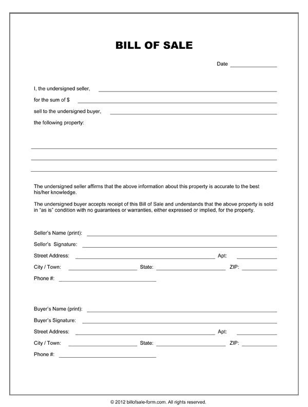 Heavy Equipment Bill of Sale Template Heavy Equipment Bill of Sale Template