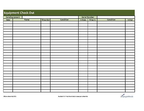 check out form template equipment checkout form template excel check out form template equipment checkout form template excel