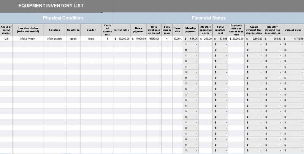 Equipment Inventory Template 14 Free Word, Excel, PDF Documents Equipment Inventory Template 14 Free Word, Excel, PDF Documents